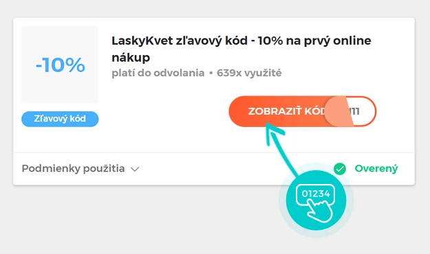 Ukážka zľavového kódu LaskyKvet