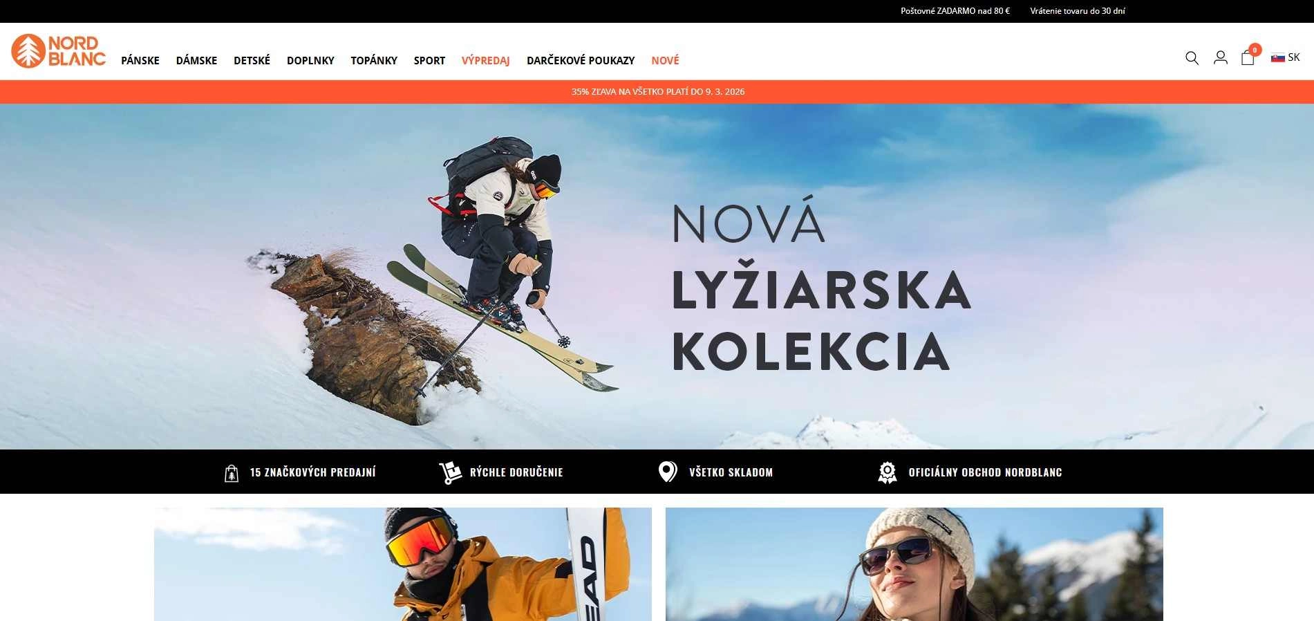 homepage Nordblanc pánske dámske detské oblečenie obuv a doplnky na šport