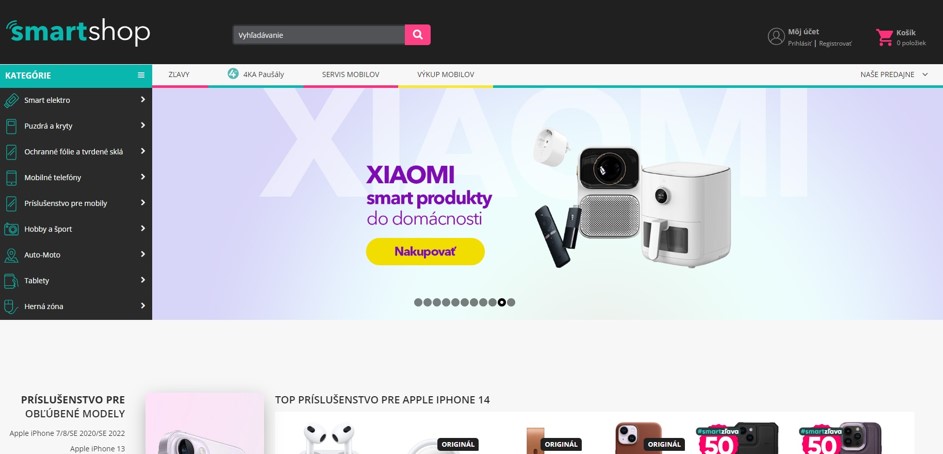 Internetový obchod Smartshop, akcia.