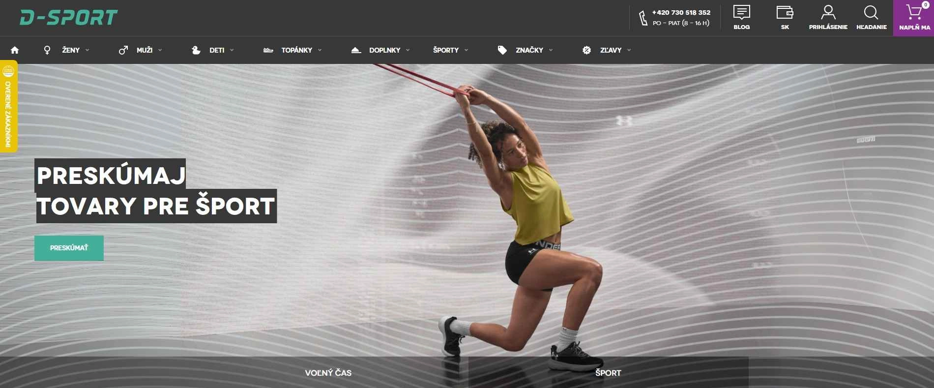 homepage D-Sport športové a voľnočasové oblečenie