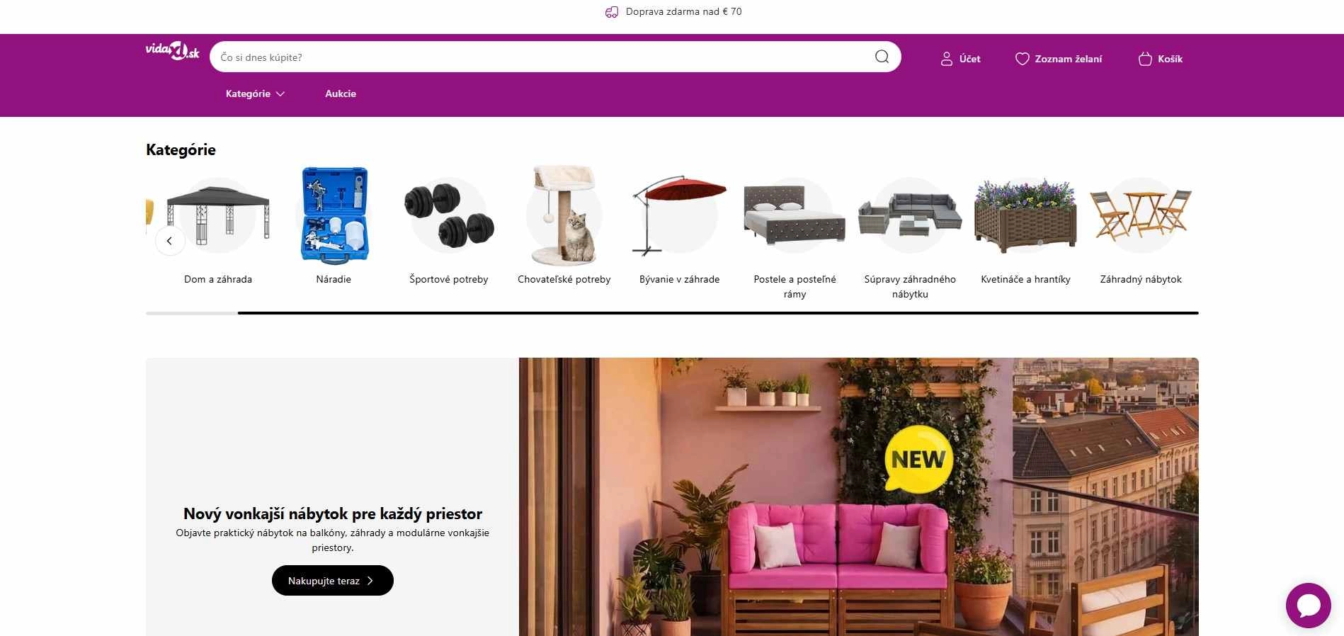 homepage vidaXL nábytok dom a záhrada športové vybavenie