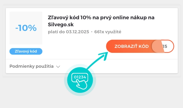 Ukážka zľavového kódu Silvego
