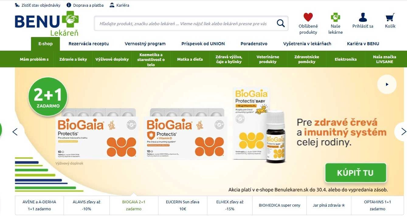 homepage Benu lekáreň zľavy