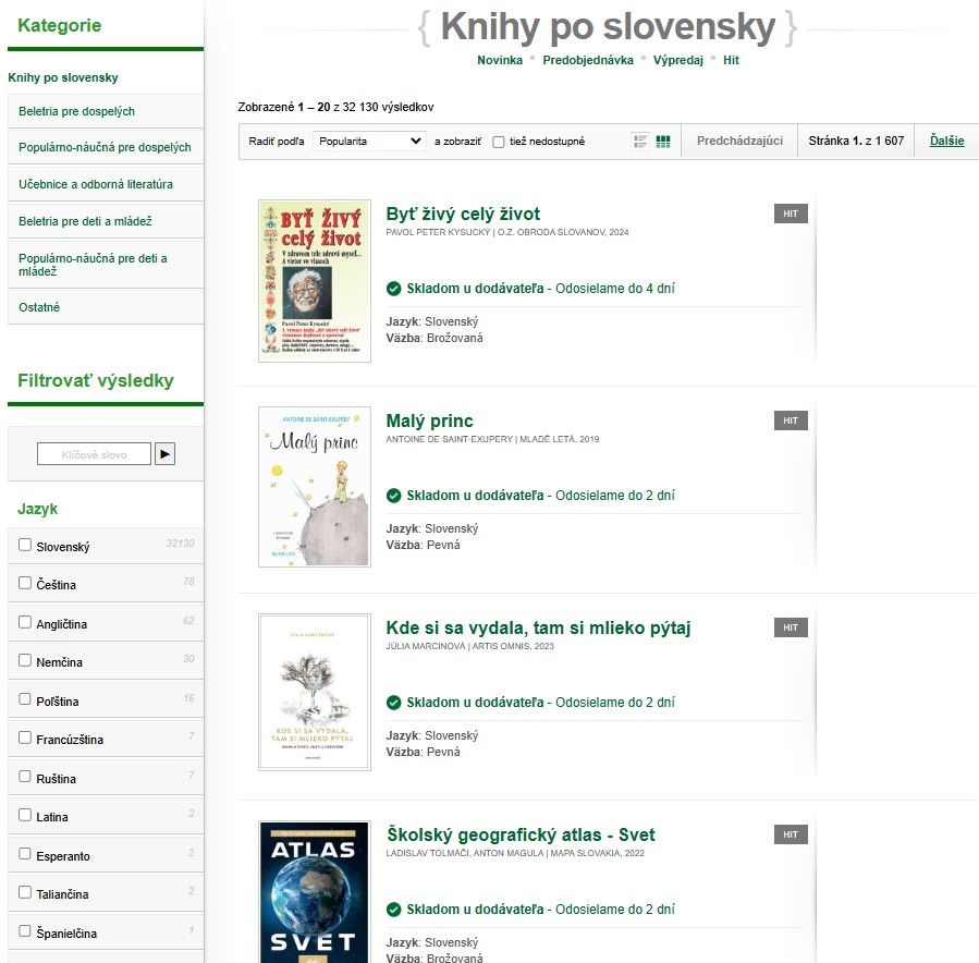 slovenské knihy v e-shope Najlacnejšie knihy