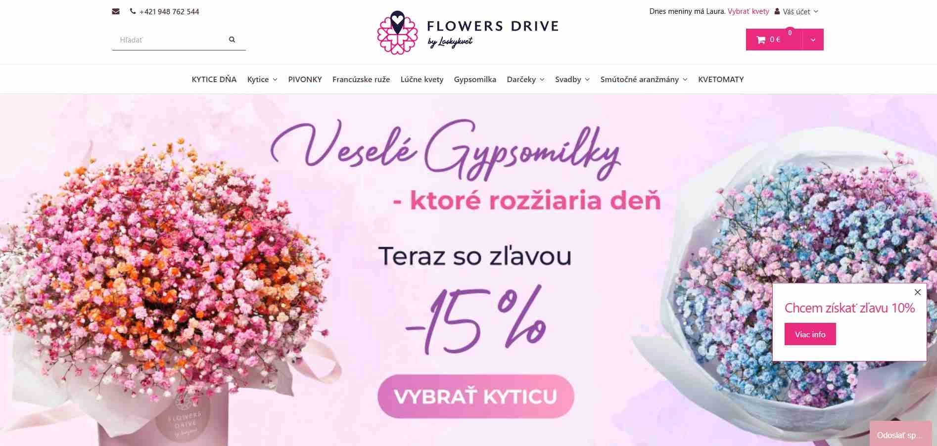 homepage LaskyKvet donáška kvetov