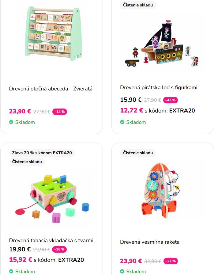 drevené hračky z e-shopu Mamido
