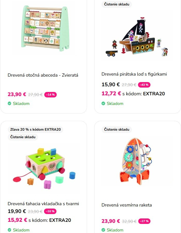drevené hračky z e-shopu Mamido