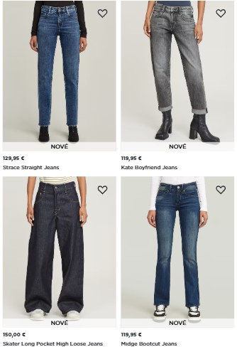 dámske džínsy v e-shope G-Star