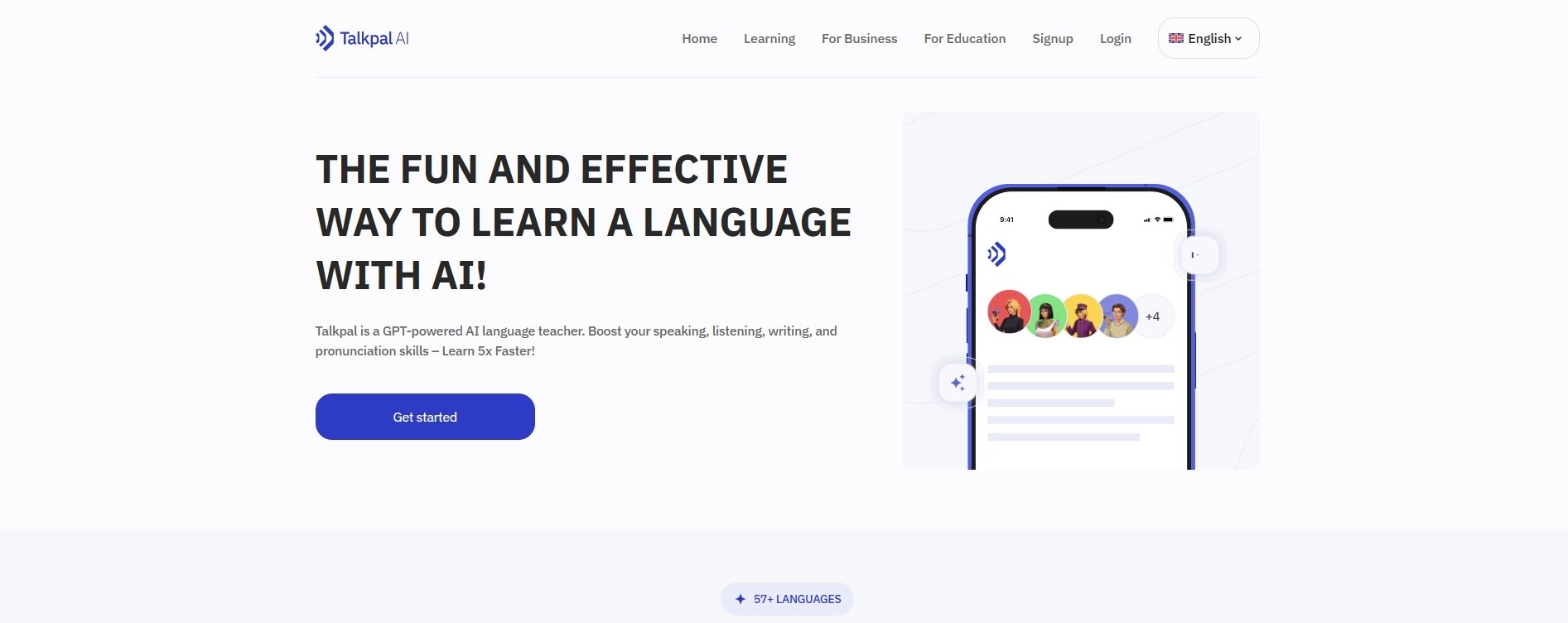 homepage Talkpal efektívne učenie sa jazykov