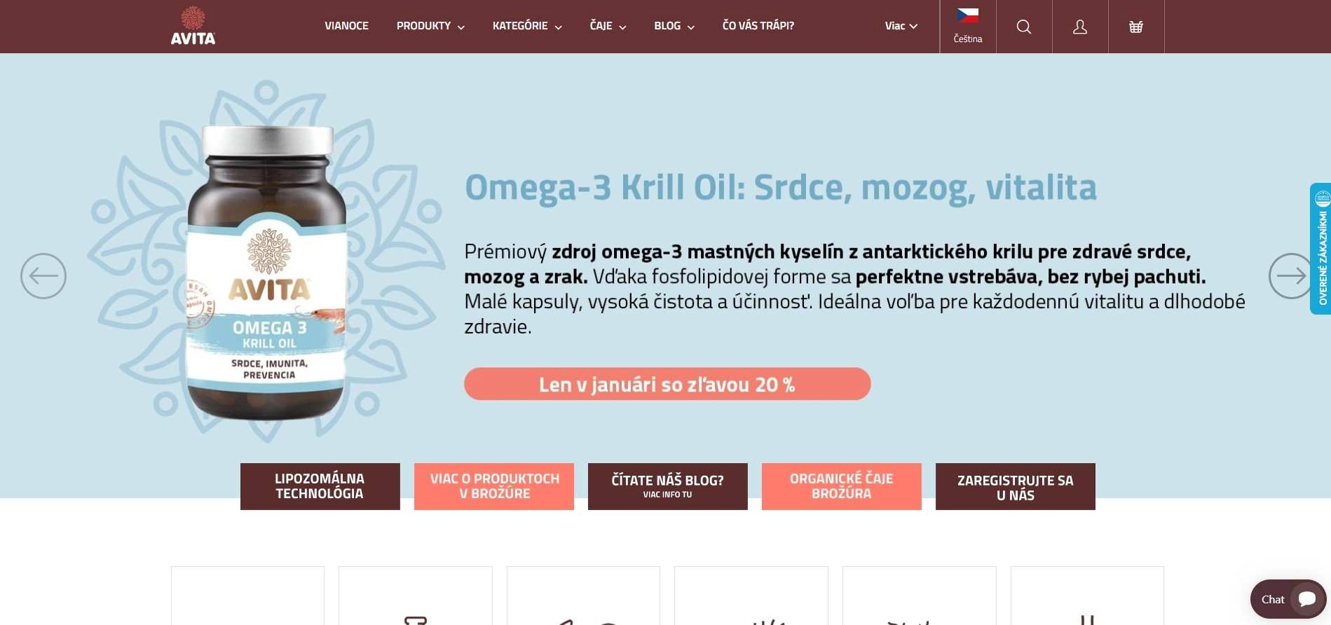 homepage Avita výživové doplnky čaje