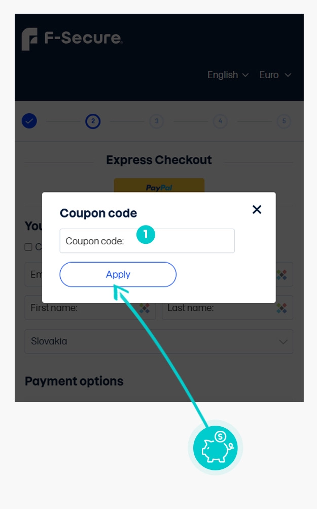 Návod ako uplatniť zľavový kód v košíku e-shopu eUKhost