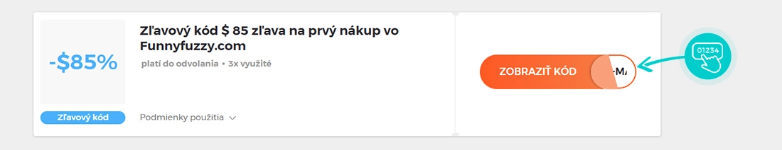 Ukážka zľavového kódu FunnyFuzzy