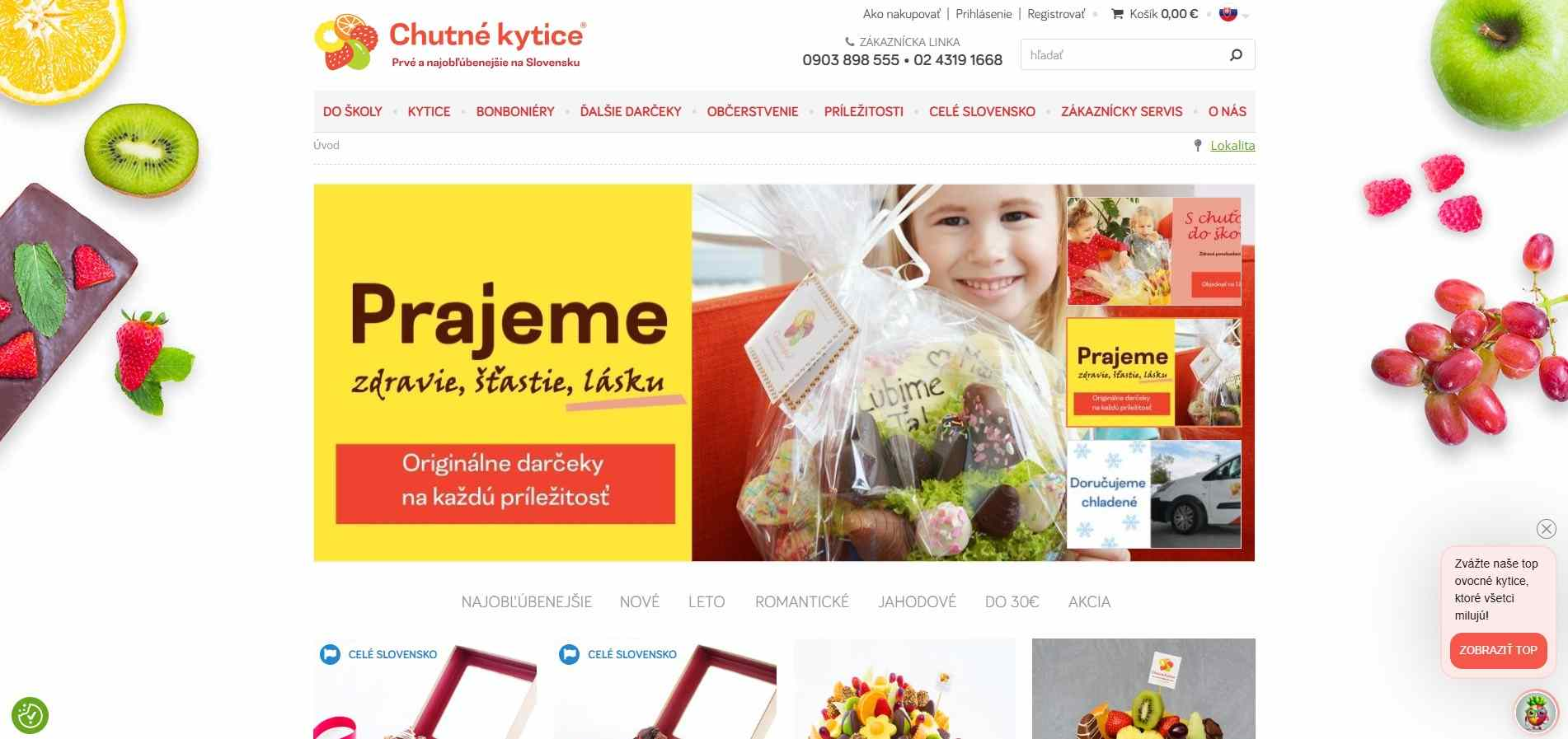 homepage Chutné kytice originálny darček