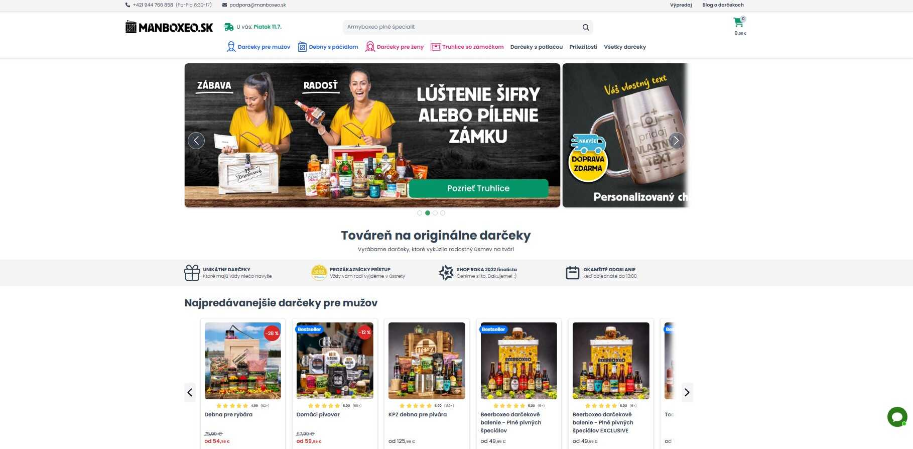 Otváranie debny s prekvapením z e-shopu Manboxeo.