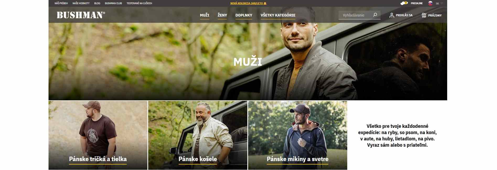 mužské oblečenie na bushman.sk