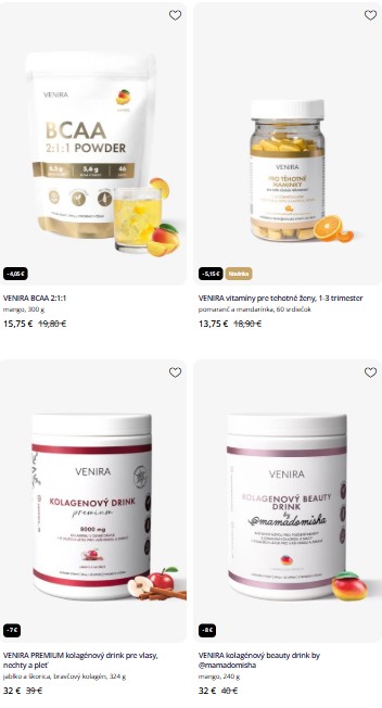 výživové doplnky z e-shopu Venira