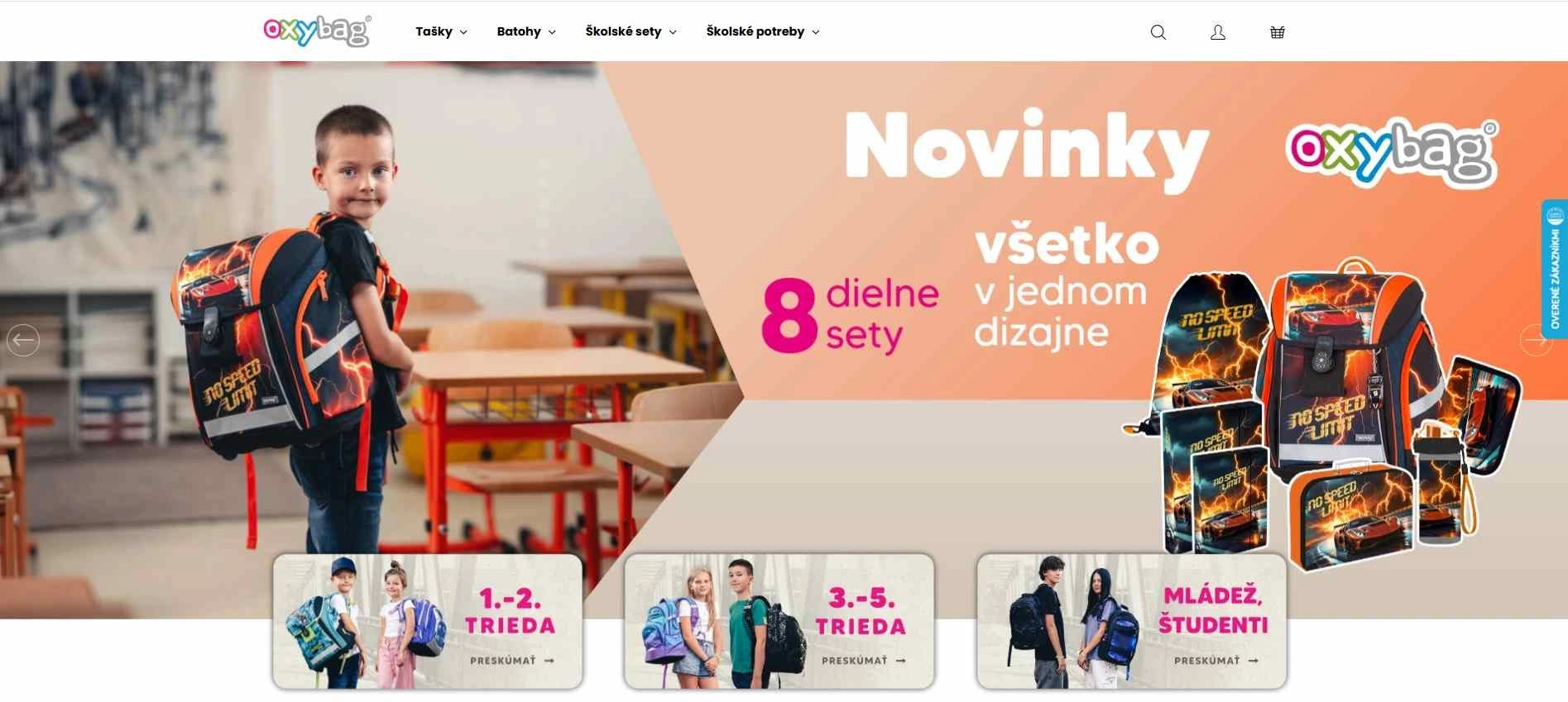 homepage Oxybag tašky batohy školské sety školské potreby