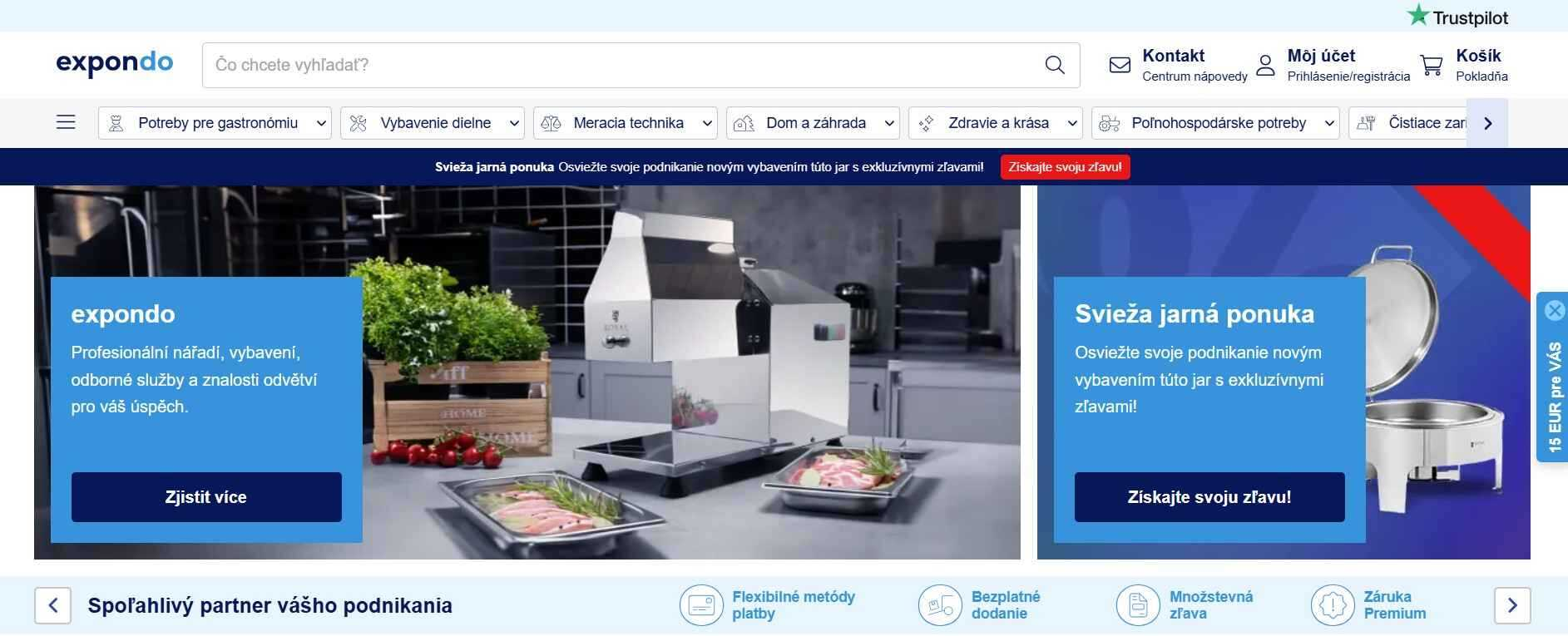 Expondo - webstránka s aktuálnymi akciami