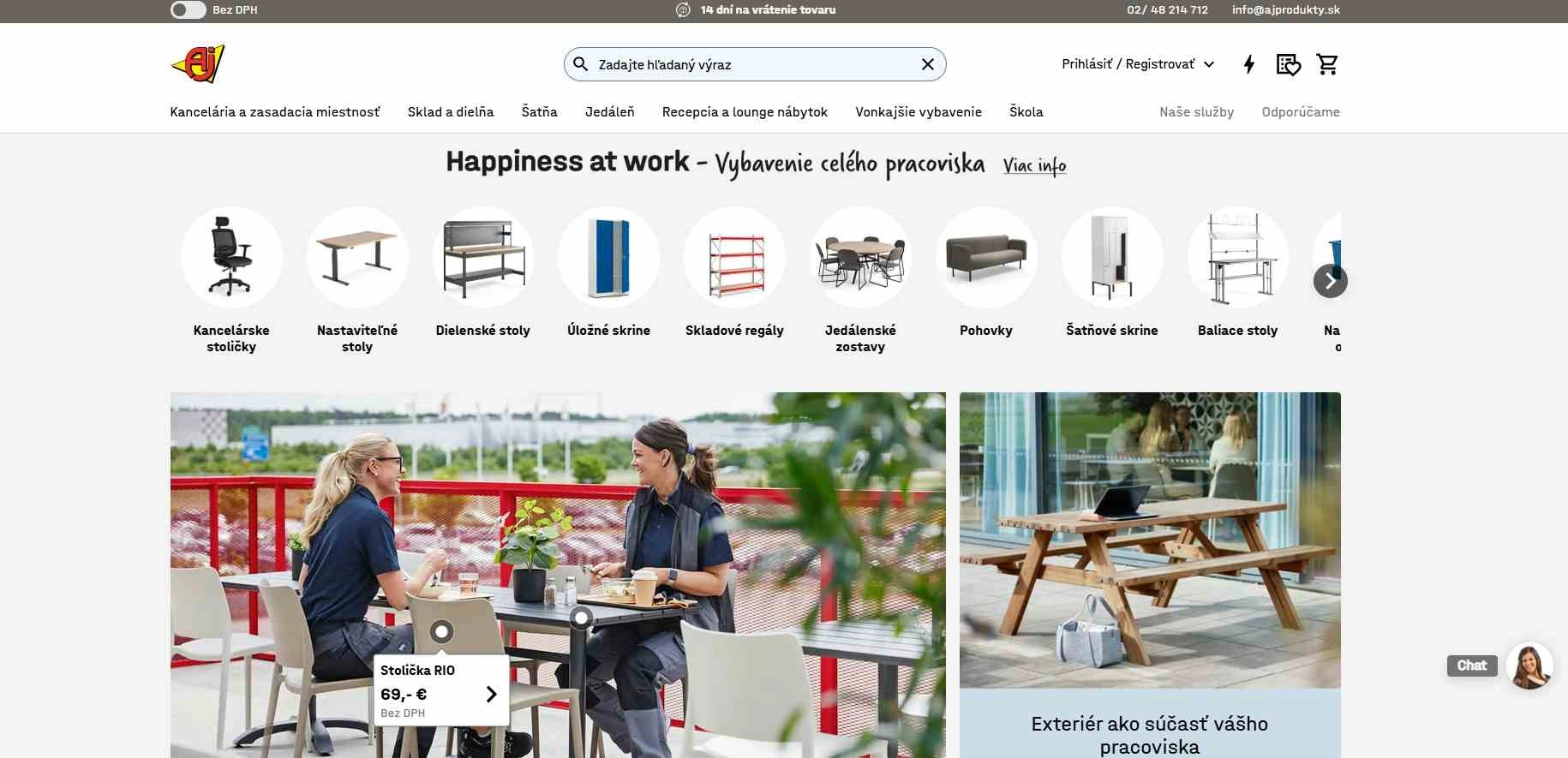homepage AJ Produkty sortiment pre kanceláriu sklady a priemysel