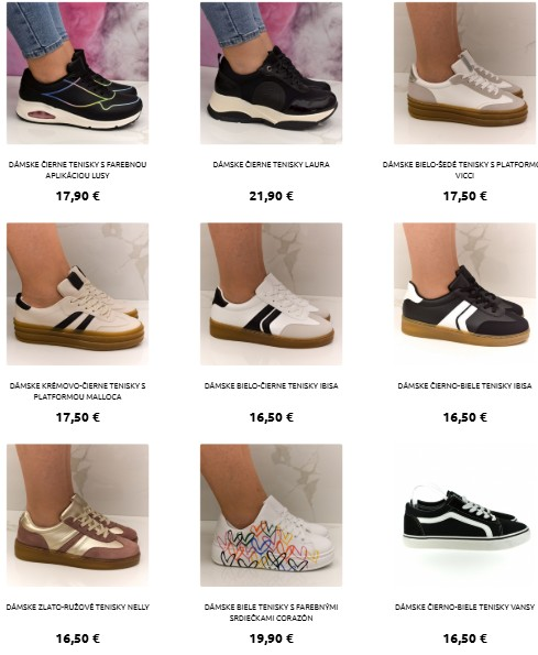 dámske tenisky z e-shopu Johnc
