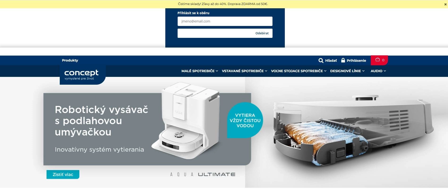 homepage Concept malé spotrebiče vstavané spotrebiče voľne stojace spotrebiče