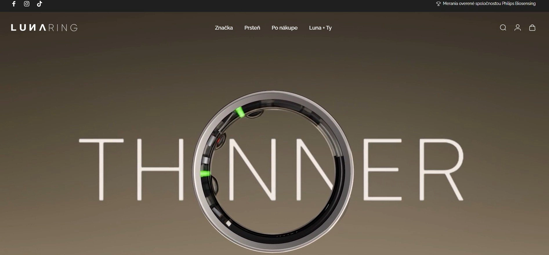 homepage Luna Ring inteligentný prsteň