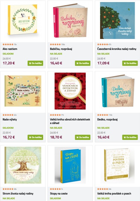 darčekové knihy z e-shopu Familium