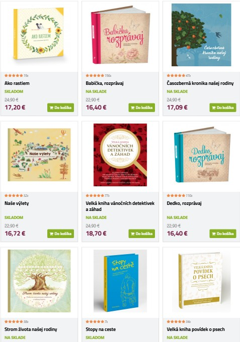 darčekové knihy z e-shopu Familium