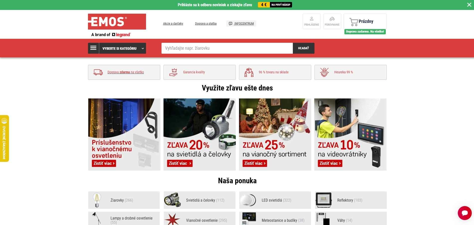 homepage Emos žiarovky svietidlá zabezpečenie domu