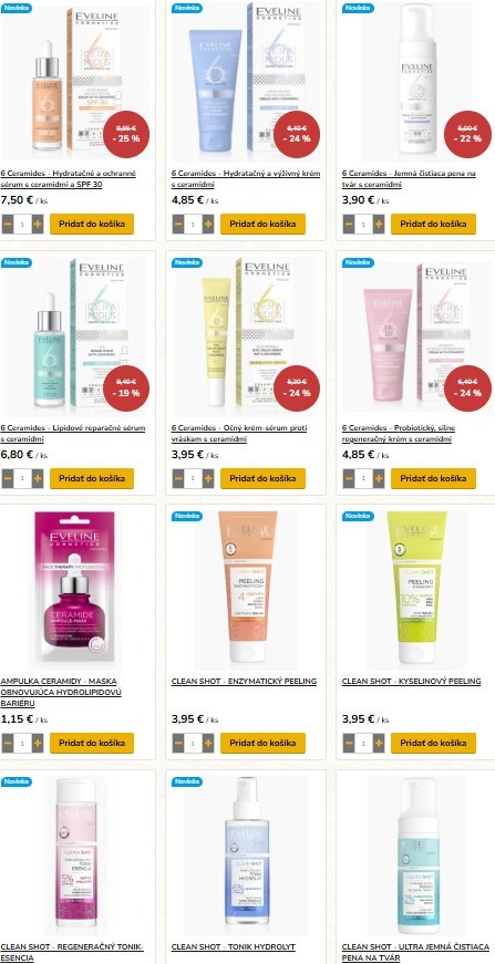 produkty pleťovej kozmetiky