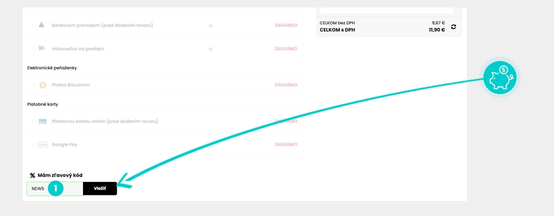 Návod ako uplatniť zľavový kód v košíku e-shopu BioFlame
