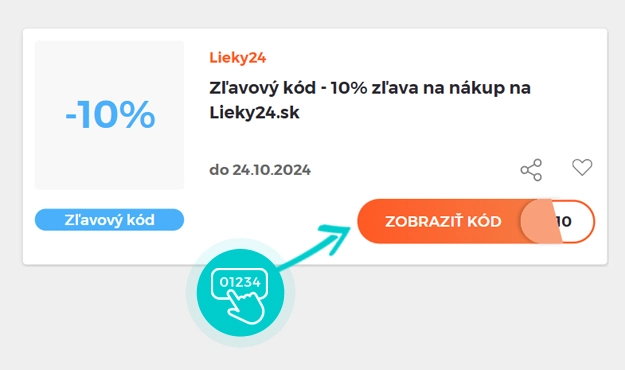 Ukážka zľavového kódu Lieky24