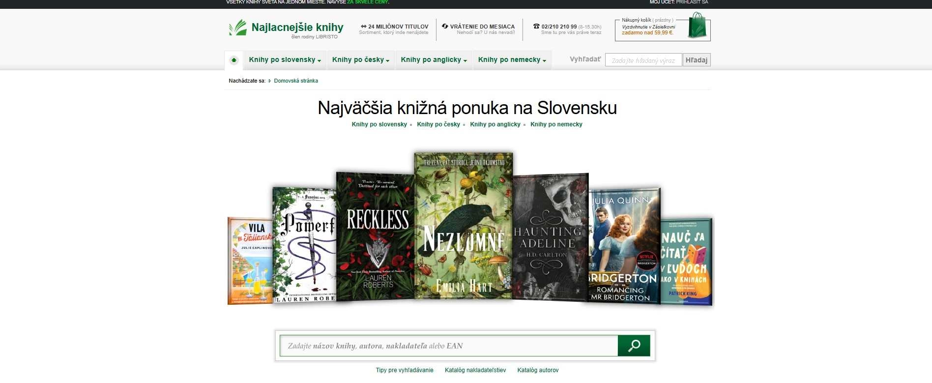 homepage Najlacnejšie knihy najväčšia knižná ponuka na Slovensku