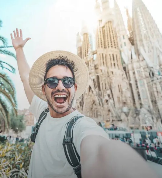 muž na dovolenke, letecká spoločnosť Vueling