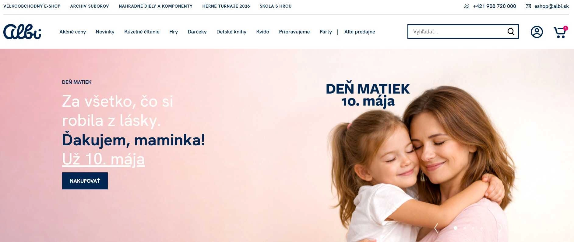 e-shop Albi darčeky na Deň matiek