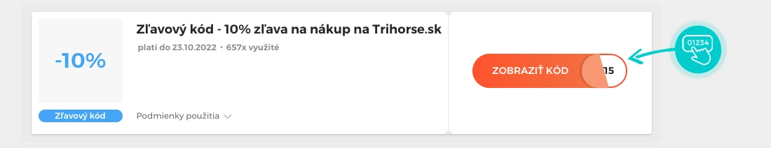 Ukážka zľavového kódu Trihorse