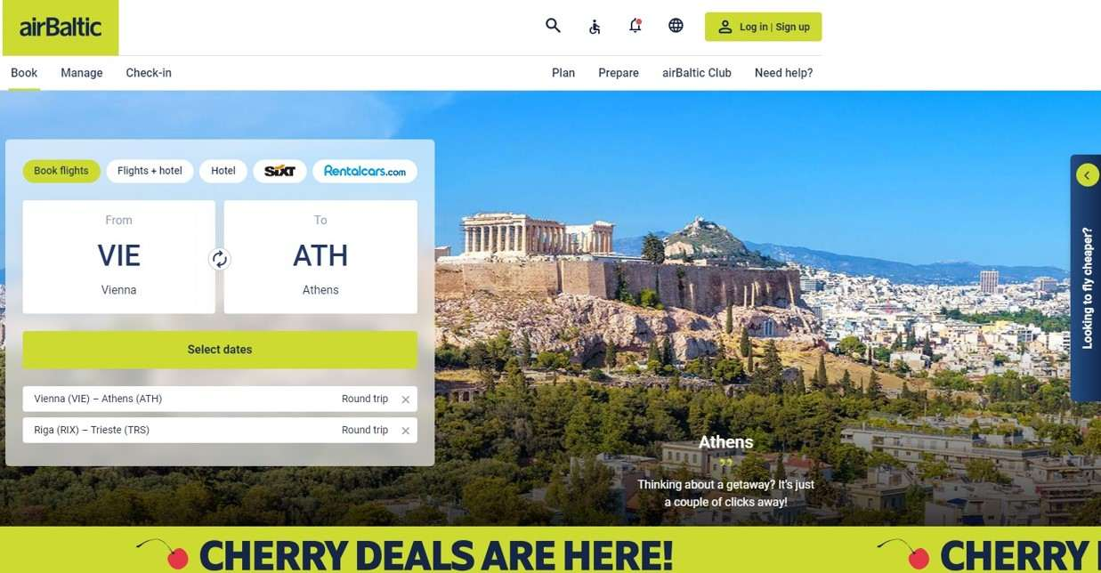 E-shop Airbaltic