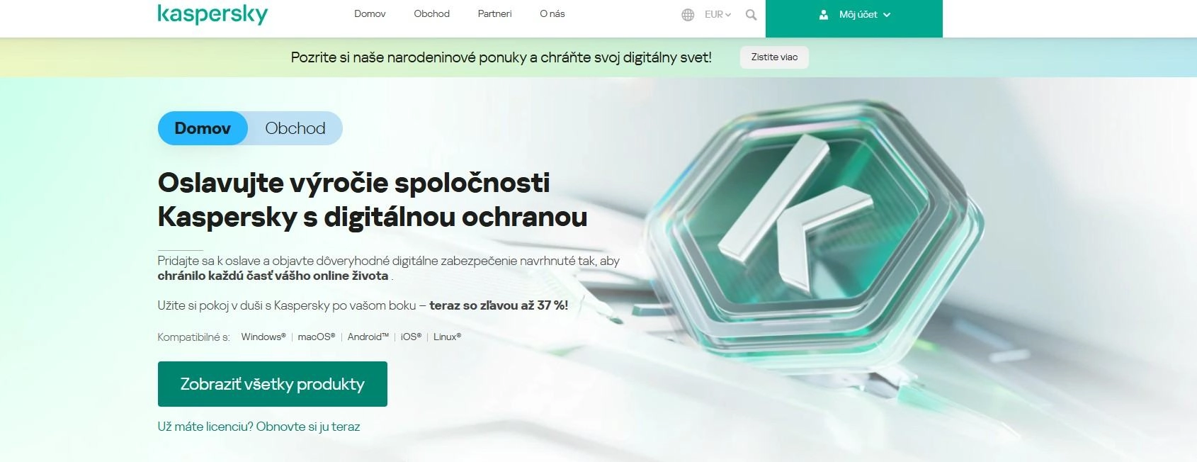 homepage Kaspersky riešenia kybernetickej bezpečnosti