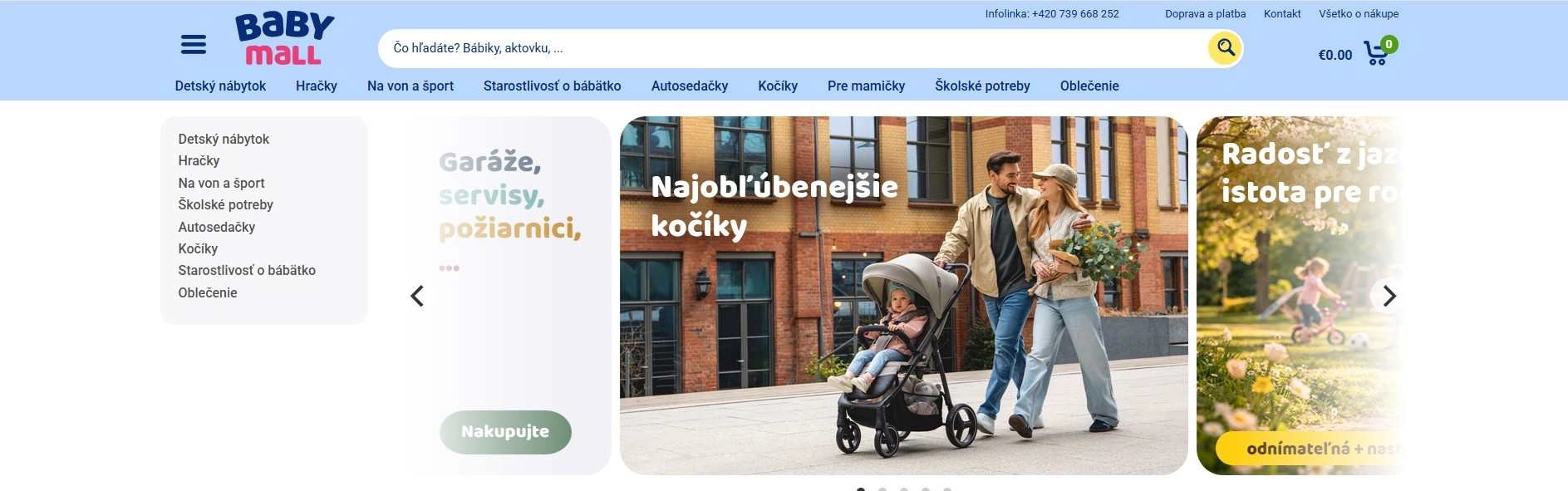 homepage BabyMall produkty pre deti