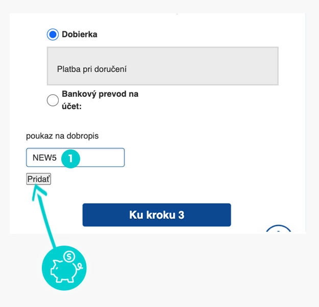Návod ako uplatniť zľavový kód v košíku e-shopu Pneumatikypriamo