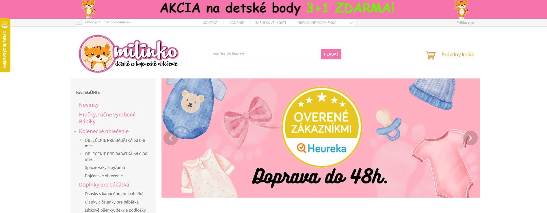 e-shop Milinko oblečenie