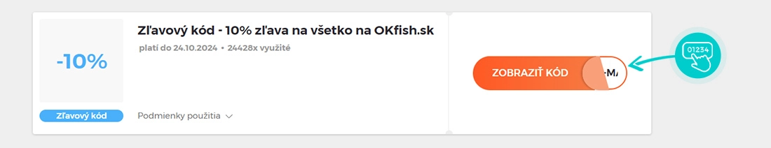 Ukážka zľavového kódu OKfish