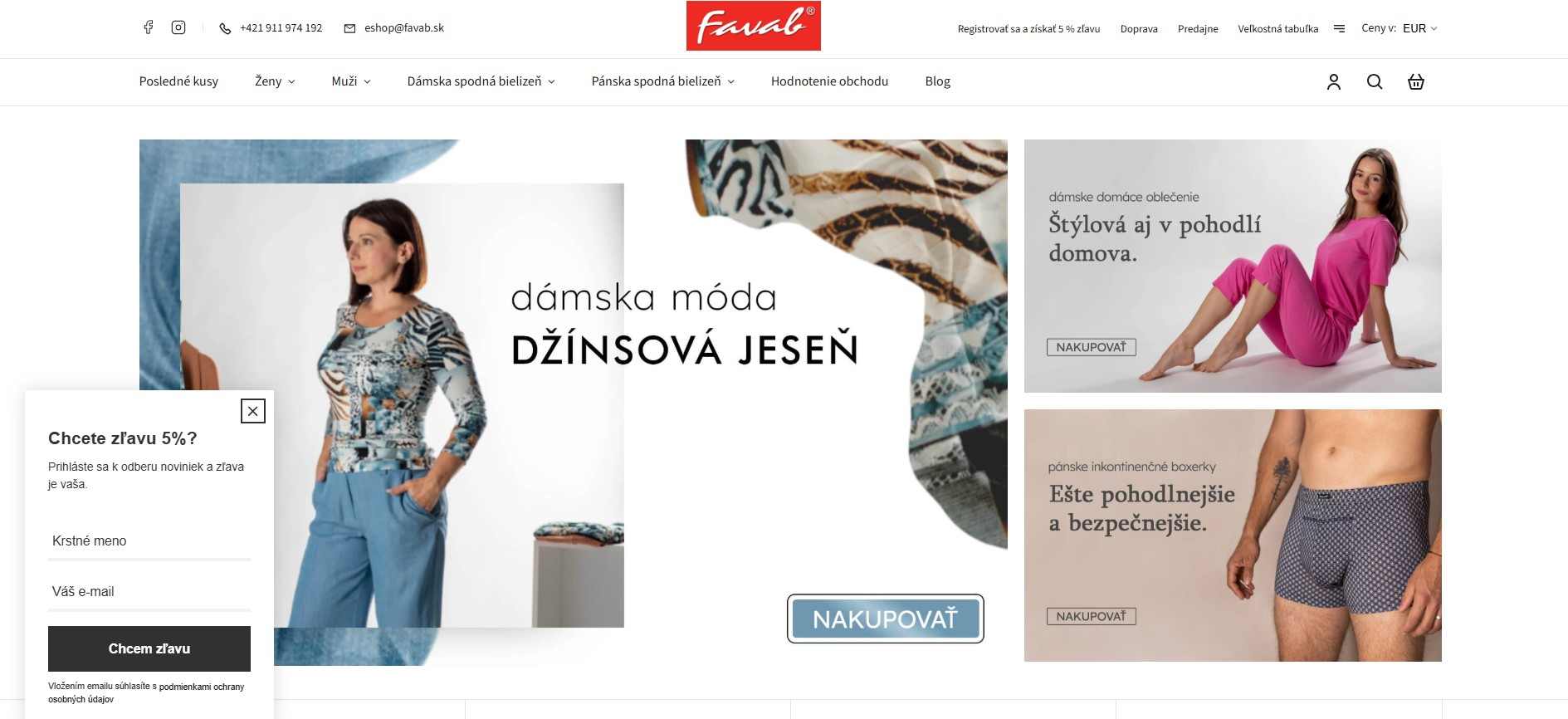 homepage Favab dámska móda