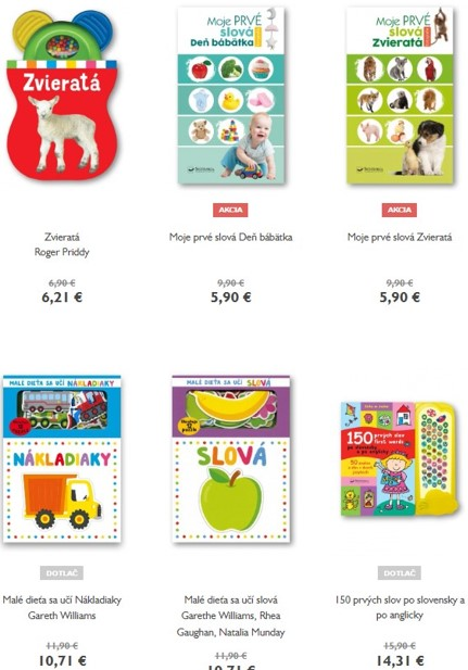 Ponuka detských kníh v e-shope Svojtka.