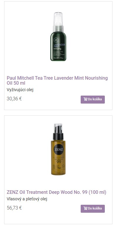 vyživujúce oleje na vlasy