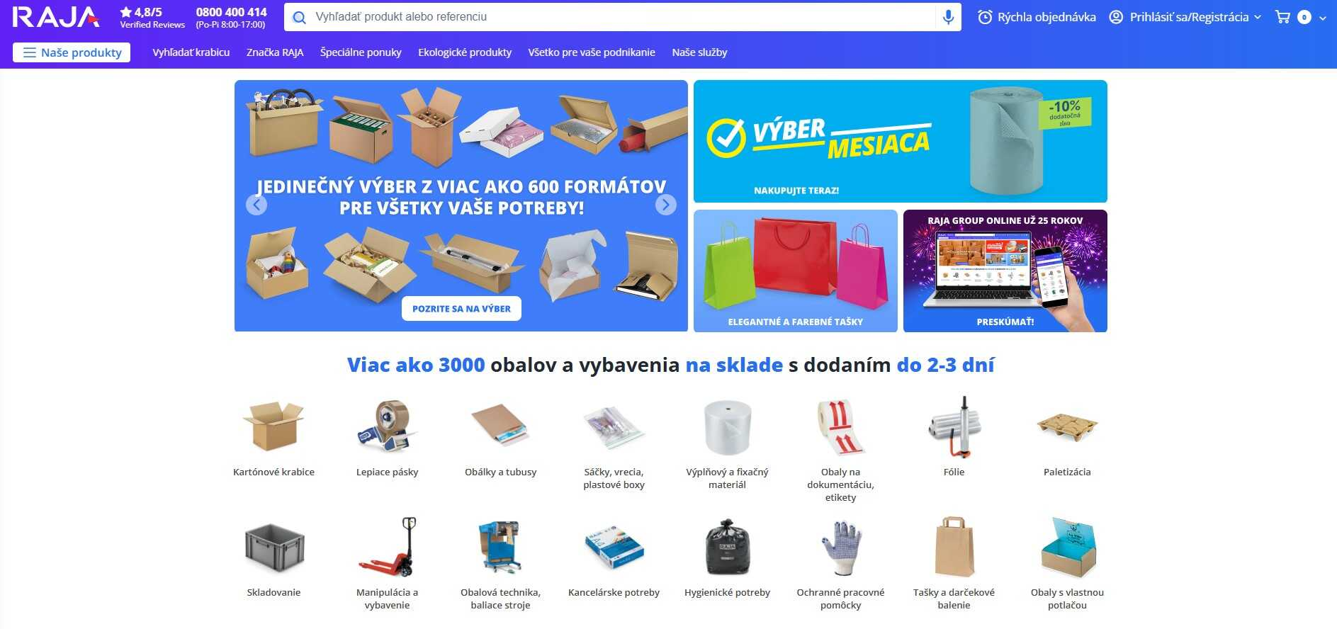 Raja - webstránka s aktuálnymi akciami