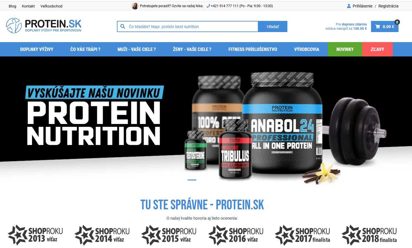 e-shop Protein.sk