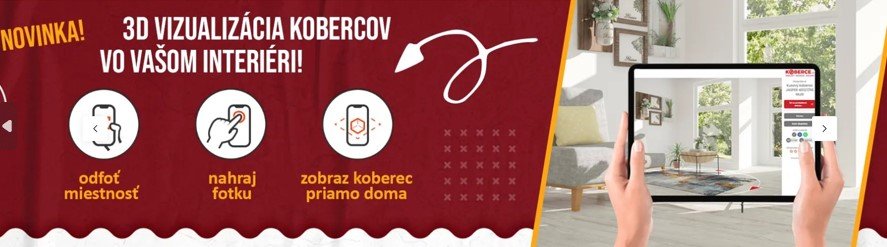 E-shop Koberce, vizualizácia kobercov.