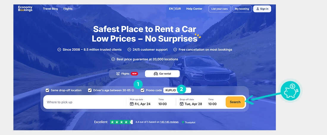 Návod ako uplatniť zľavový kód v košíku e-shopu EconomyBookings