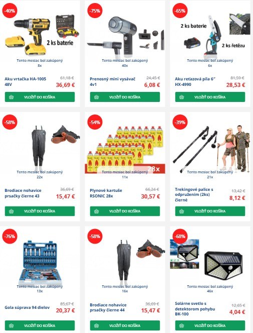 sortiment pre hobby a záhradu